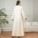 Elegant Beaded Embroidered Long Robe Women's Loose Ethnic Style Dress Fashionable Graceful Foreign Trade Skirt_ecoleips.com