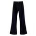 Women's Clothing Petite Flared Jeans Slimming Stretchy Black Denim Trousers Versatile For Spring And Summer_ecoleips.com