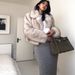 Faux Fox Fur Coat – Trendy Cropped Jacket In Dyed Ombré (S-XL) | Vegan & Street-Chic_ecoleips.com