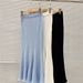French-Inspired Knit Two-Piece Set – Elegant Contrast Collar Top & Maxi Skirt With Metallic Accents_ecoleips.com
