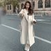 Korean-Style Oversized Trench Coat – Double-Breasted Wool Blend Coat For Petite Women (M-XXXL, 5 Trendy Colors, Office & Campus Chic)_ecoleips.com