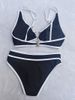 Women's Clothing Sexy Halter Neck Bikini Top Swimwear Vacation Polyester Regular Fit_ecoleips.com