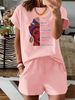 Women’s 2 Piece Outfit Set – Oversized Graphic T-Shirt And Biker Shorts Matching Set, Casual Summer Lounge Tracksuit For Daily Wear-362_ecoleips.com