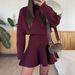 Women's Casual Sportswear Set Stand Collar Two Piece Autumn Winter Style_ecoleips.com
