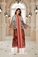 New Middle East Ethnic Style V-Neck Long Sleeve Printed Dress, Loose Fit Maxi Dress For Women, Fashionable And Comfortable_ecoleips.com