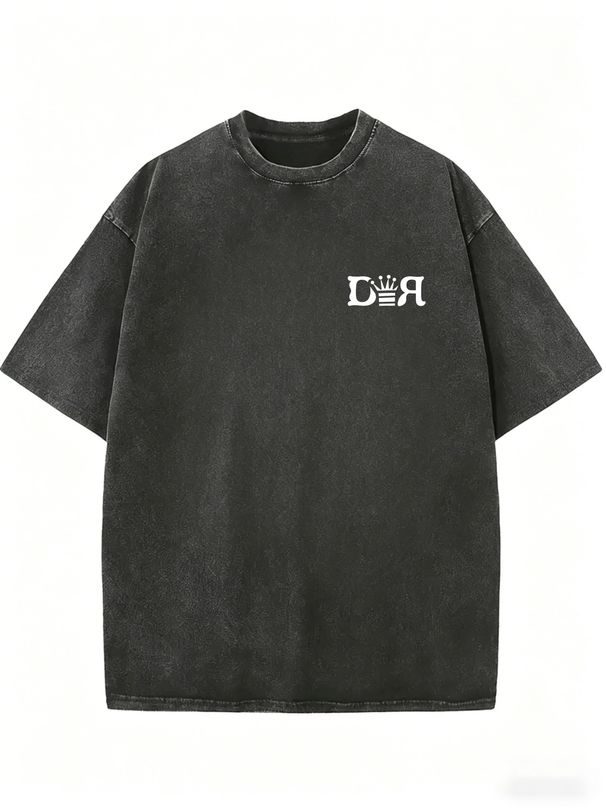 Women's Vintage Washed Everyday Tee, Oversized Crew Neck Casual Summer Shirt_ecoleips.com
