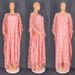 Women's Clothing Large Size Water Soluble Lace Loose Long Burqa Dress_ecoleips.com