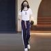 Summer Fashion Casual Women's Two Piece Set Reducing Slimming Wide Leg Pants Short Sleeve T-Shirt Age New Style Suit 2026_ecoleips.com