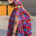 Europe Station Printed Waist-Cinching Mid-Waist Elegant Long Sexy Split Hem Dress With Optional Belt_ecoleips.com