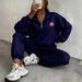 Women's Quarter Zipper Stand Collar Sweatshirt And Jogger Pants Set Casual Comfortable Two-Piece Outfit In Various Colors-3_ecoleips.com