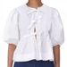 Women's Clothing Sweet Casual Strap Round Neck Puff Sleeve Versatile Shirt_ecoleips.com