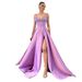Voya 2026 Women's Spring/Summer New European And American Women's Clothing Dress Deep V Sequin Strap Sexy Slit Fashionable And Elegant Dress_ecoleips.com