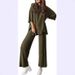 2026 Autumn Solid Color Comfortable Loose Short-Sleeve Top And Long Pants Set With Side Pockets Summer Women's_ecoleips.com
