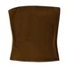 Aria Basics Aria Basics Solid Color Elastic Strapless Tank Top For Women 2024, Cross-border European And American Style, Off-shoulder Sexy Top,_ecoleips.com