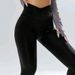 Women's yoga waist sports running fitness casual yoga pants leggings nine-point pants_ecoleips.com