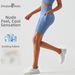 Women's Clothing High-Waisted Mini Shorts Yoga Sports Fitness Running Peach Hip Pockets No Awkward Lines Polyester_ecoleips.com