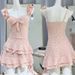 Women's Solid Color One Piece Swimsuit With Underwire Support Slimming Tummy Covering Sweet And Girly Design For Hot Springs_ecoleips.com