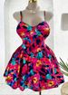 2026 Curvy Digital Print Cami Dress, Smocked Elastic Waist Lace Trim Long Sundress Spring Summer Vacation Outfit_ecoleips.com