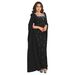 Fashion Women's Clothing Back Slit Cape Sleeve Hot Diamond Elegant Dress_ecoleips.com