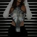 Women's Body Print Crop Top, Fashion Round Neck Sleeveless Shirt For Streetwear And Casual Outfits_ecoleips.com