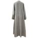 Modest Abaya Dress Elegant Moon Embroidery Open Front Cardigan – Modest Batwing Sleeve Cover-Up (Dark Grey, S-XXL)_ecoleips.com