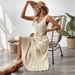 Leisure Vacation 2025 Summer New Texture Sleeveless Seaside Dress_ecoleips.com