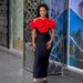Women's Clothing High-End Off-Shoulder Bandage Dress Slim Fit Large Floral Print Women's Clothing For Formal & Casual_ecoleips.com