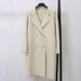 European Style Wool For Women Pink Elegant Mid-Length Double-Sided Woolen Coat 2024 Cocoon Shape_ecoleips.com