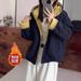 girl Hooded Short Cotton Jacket For Women, Autumn And Winter New Korean Style Loose Slimming Top, Casual Embroidered Padded_ecoleips.com