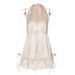 Women's Sexy Deep V Backless Slim Satin Halter Neck Dress French Romantic European American Style_ecoleips.com