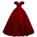 Scarlet Off-Shoulder Ball Gown – Elegant Corset-Back Prom Dress For Hosts, Pageants & Black Tie Events (Stretch Polyester, XS-XXXL)_ecoleips.com