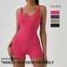 Women's Clothing Women's Sleeveless Bodysuit Yoga Wear With Breast Pads Tummy Control Pleats Beautiful Back Style_ecoleips.com