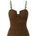 Elegant One Piece Swimsuit Long Dress Slimming Stylish Beachwear for Women_ecoleips.com