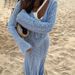 Chic Long Knitted Dress – Cozy & Stylish Women's Winter Dress, Soft Stretch Fabric, Elegant Fit (Azure, S-L)_ecoleips.com