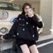 girl High-end Bear Embroidery Unique Pullover Knit Women, Loose Lazy Style, Soft Cozy Outerwear Sweater For Autumn And Winter_ecoleips.com