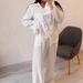 2026 European And American Autumn Winter New Crepe Cotton Polka Dot Sleeve Long Pants Ruffle Sleepwear Set Cross-Border_ecoleips.com