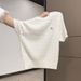 Women's Slim Fit Short Sleeve T-Shirt Apricot round Neck Cable Knit Embroidered Top Summer New Style Design 2025_ecoleips.com