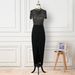 Women's Clothing Summer New Sexy Transparent Tulle Beaded Hairpin Evening Dress Party Dress_ecoleips.com