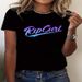Women's Clothing Fashion Casual Cute Short Sleeve Print Short Sleeve T Shirt_ecoleips.com