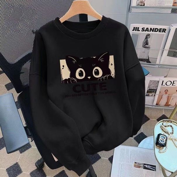 FW25 Matching Couple Cotton Crew Neck Sweatshirt - His & Hers_ecoleips.com
