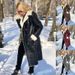 Women's Winter Warm PU Leather Jacket New Slim Long Sleeve Jacket Fashion Rabbit Fur Splicing Jacket_ecoleips.com