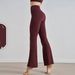 Women's High-Waisted Flared Yoga Pants Stretchy Comfortable for Pilates Workout And Lounge Tummy Control Breathable Fabric_ecoleips.com
