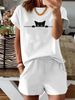 Women’s 2 Piece Outfit Set – Oversized Graphic T-Shirt And Biker Shorts Matching Set, Casual Summer Lounge Tracksuit For Daily Wear-299_ecoleips.com