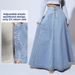 Women's Denim Midi Skirt Single Breasted A-Line New Style in Stock_ecoleips.com