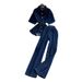 Fashionable Denim Suits for Women Premium Selection New Summer Style Korean Lapel Single Breasted Shirt Two Piece Set High Waisted Slimming And Flattering_ecoleips.com