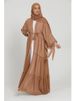 New Muslim Woman Dress Belt At Cuffs Chiffon Pearl Islamic Long Veiled Dresses Ramadan Turkey Dubai Abaya Modest Clothing Women_ecoleips.com
