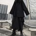 Women's High Waist Wide Leg Palazzo Pants Skirt Design Stretch-Free Polyester Black Gothic Dark Academia Casual Lounge Bottoms_ecoleips.com