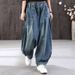 Women's Clothing Spring And Autumn New Loose Large Size Jeans For Women Retro Art White Mopping Casual Baggy Pants Bloomers Trend_ecoleips.com