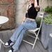 American-style Off-shoulder Sexy Camisole 2025 Summer Halter Neck Slim-fit Hot Girl Sleeveless Top For Women_ecoleips.com
