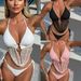Women's Clothing Sexy Two Piece Swimsuit Bright Mesh For Women Style Quick-Dry Polyester, Modest Coverage Beach & Pool Ready_ecoleips.com